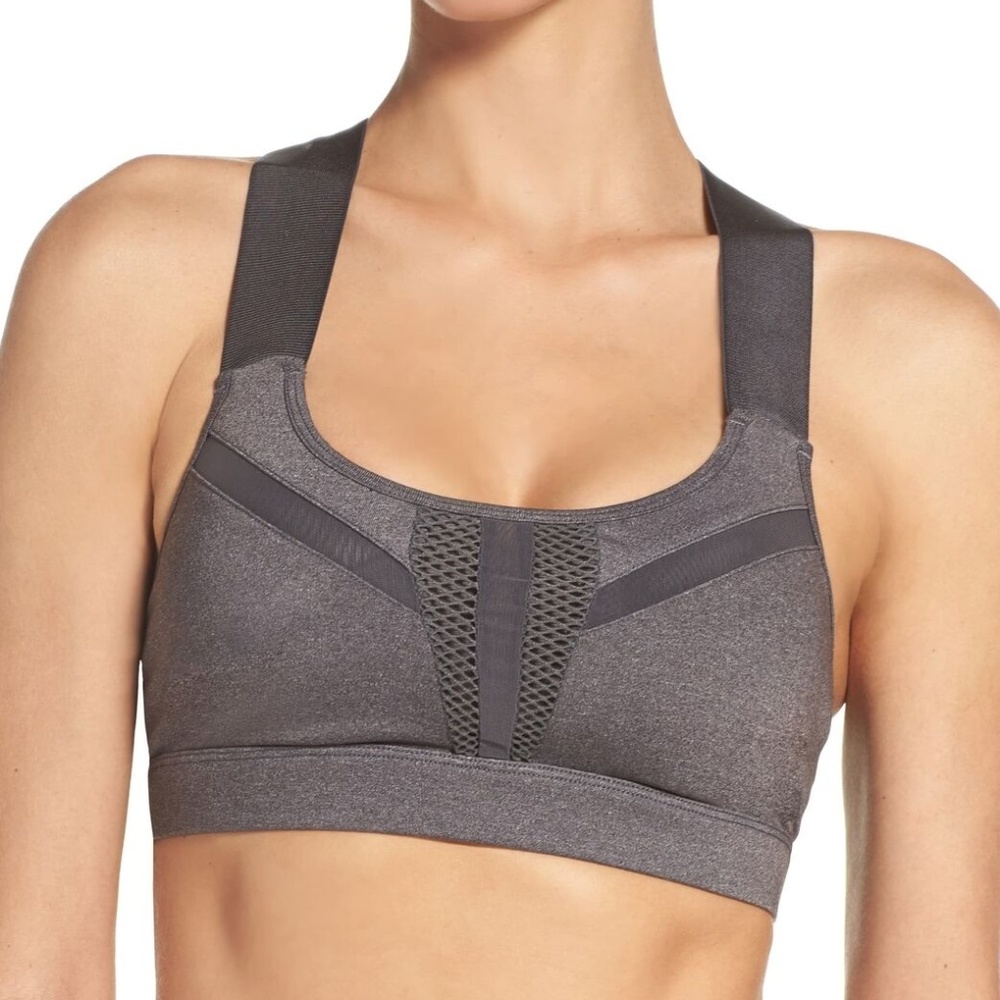 ALO EQUALIZE SPORTS BRA STORMY HEATHER GREY